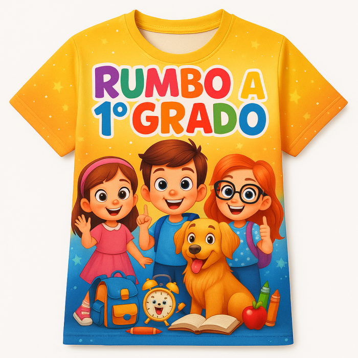 Camiseta 'Mi Primer Grado' – Personalizable 100% Algodón | DTF HD