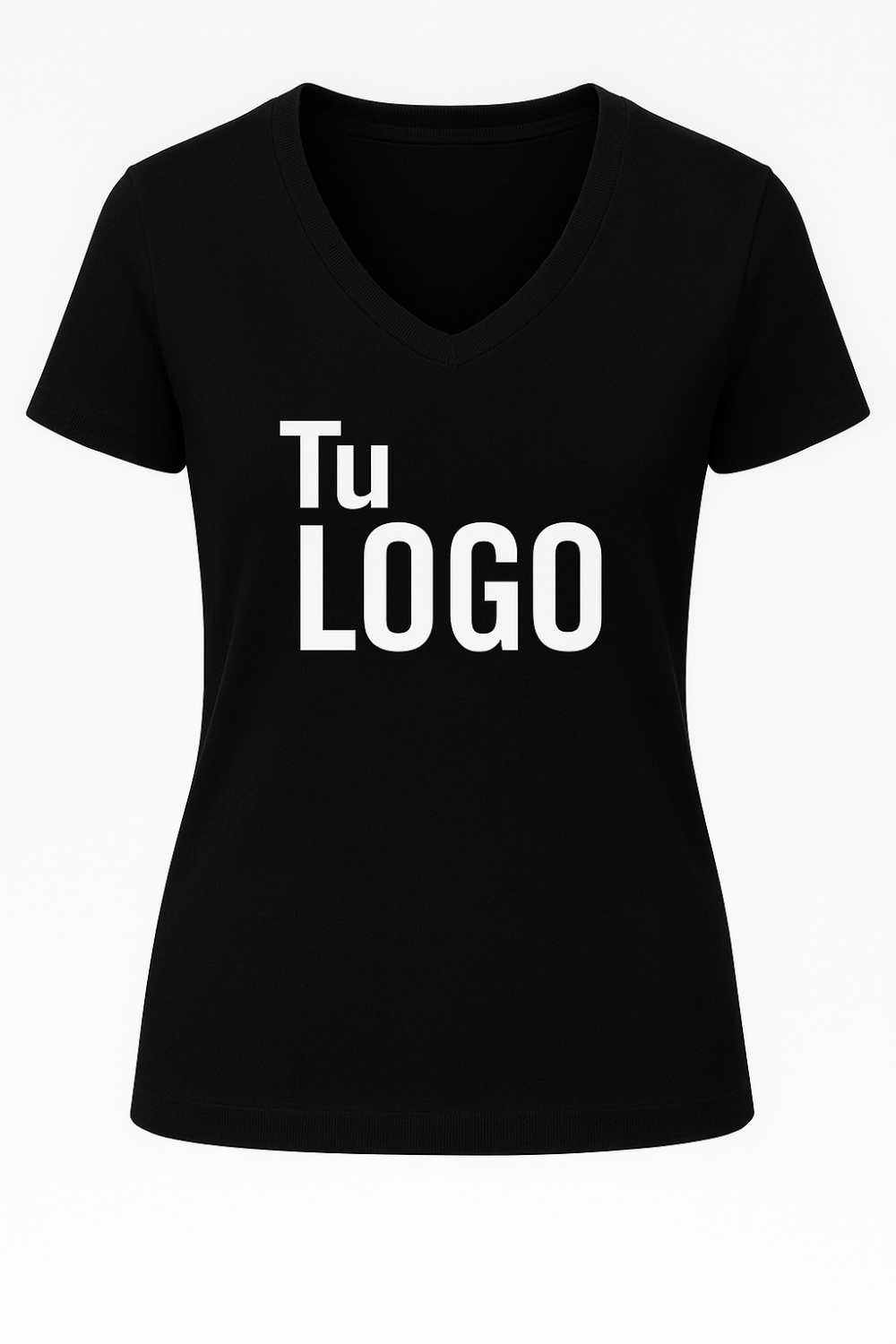 Camiseta Mujer Cuello V | 100% Algodón | Personalizable DTF