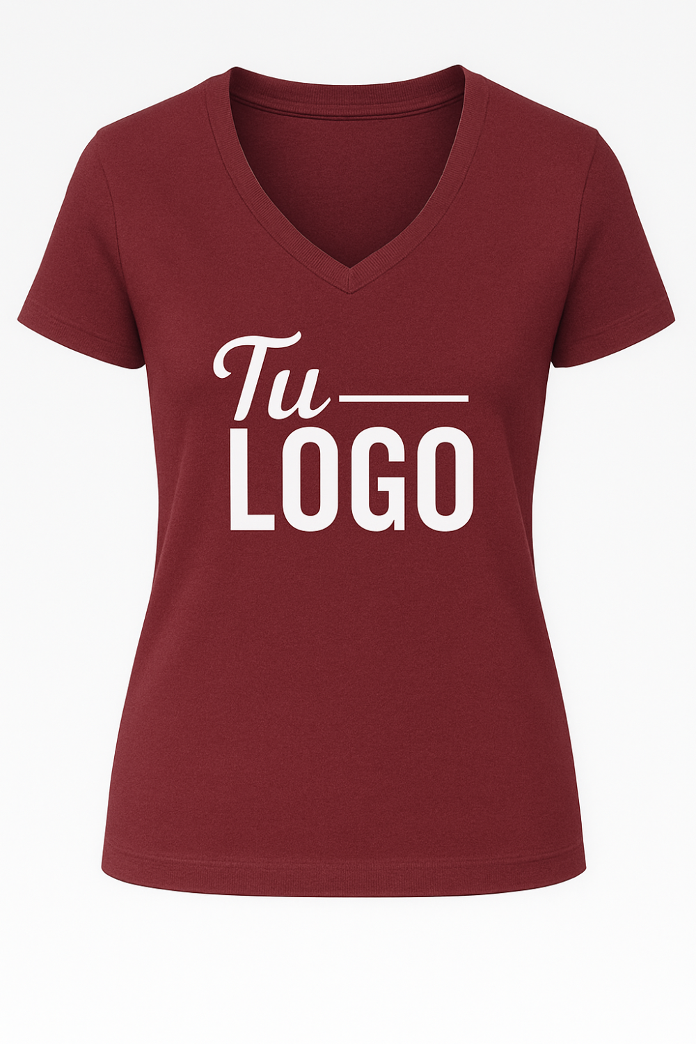 Camiseta Mujer Cuello V | 100% Algodón | Personalizable DTF - Imagen 3