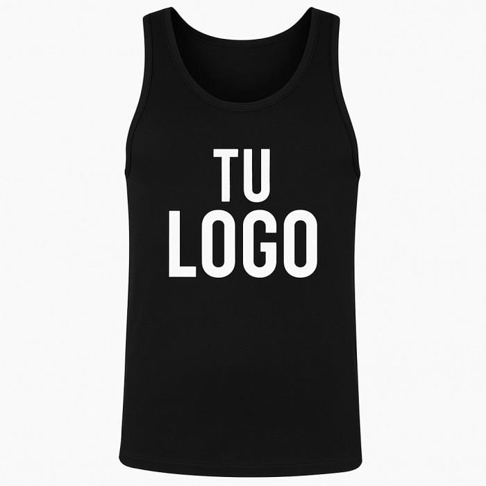 Deportiva sin Mangas 100% Algodón | Corte Racerback | Personalizable DTF HD