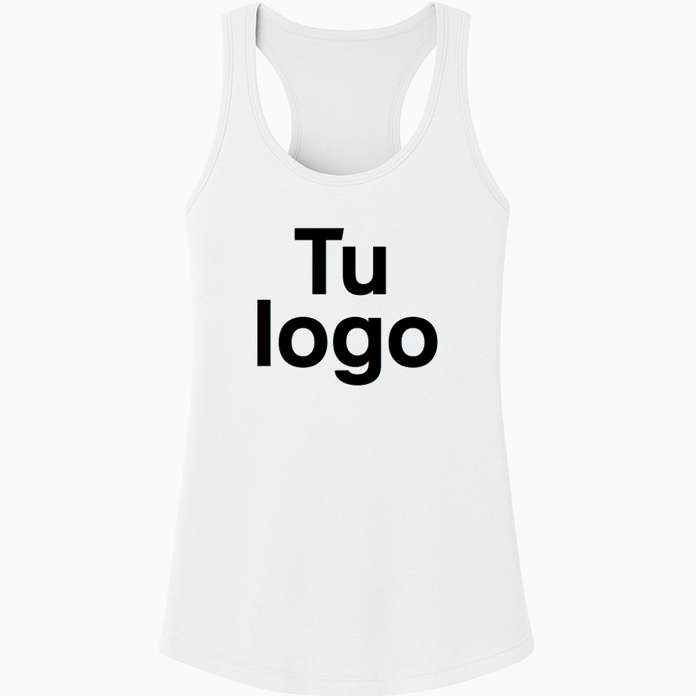 Deportiva sin Mangas 100% Algodón | Corte Racerback | Personalizable DTF - Imagen 10