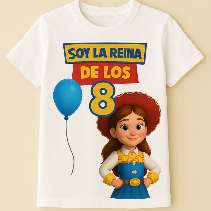 Camiseta de Cumpleaños Personalizada – 100% Algodón para Niños/Niñas | DTF HD